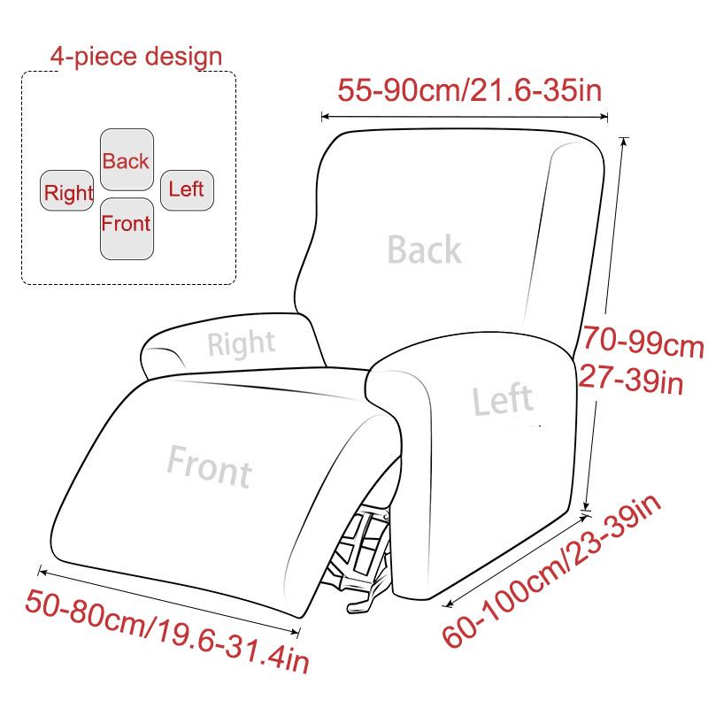Чехол на 1-местное эластичное кресло-реклайнер, раздельный чехол на диван, грязеотталкивающий чехол на одинарное кресло-реклайнер для гостиной El Banquet