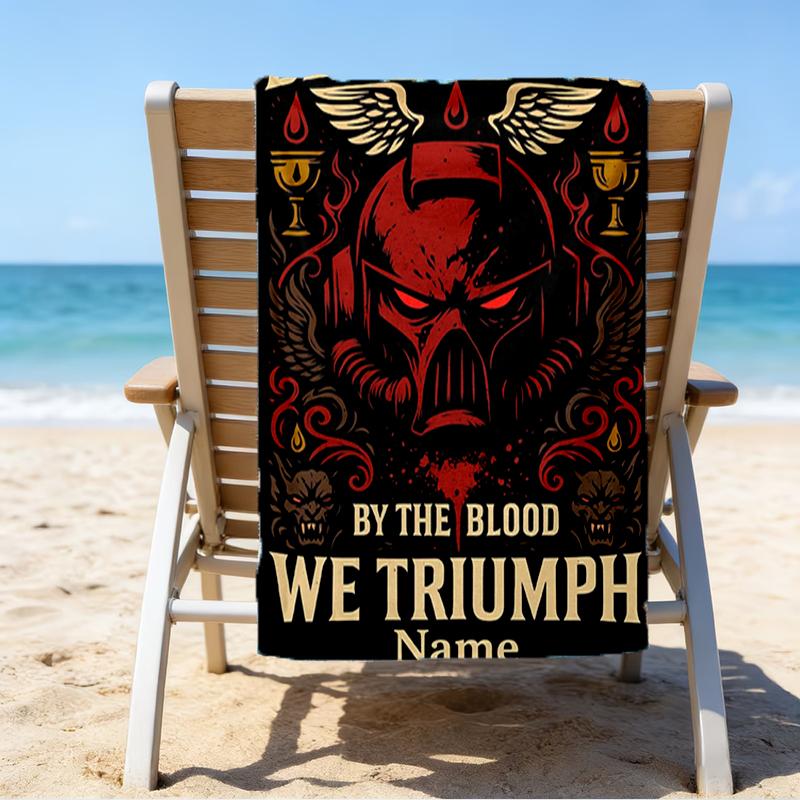 Custom Name Ultrasoft Beach Towel With Warhammer 40K Themeideal For Pool Camping Diving Perfect Travel Essential Vibrant Beach Towel