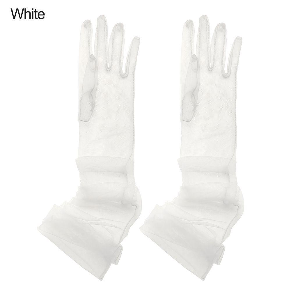 Ультратонкие вечерние перчатки из тюля для выпускного бала, свадебные митенки для платья, перчатки для вечеринки
