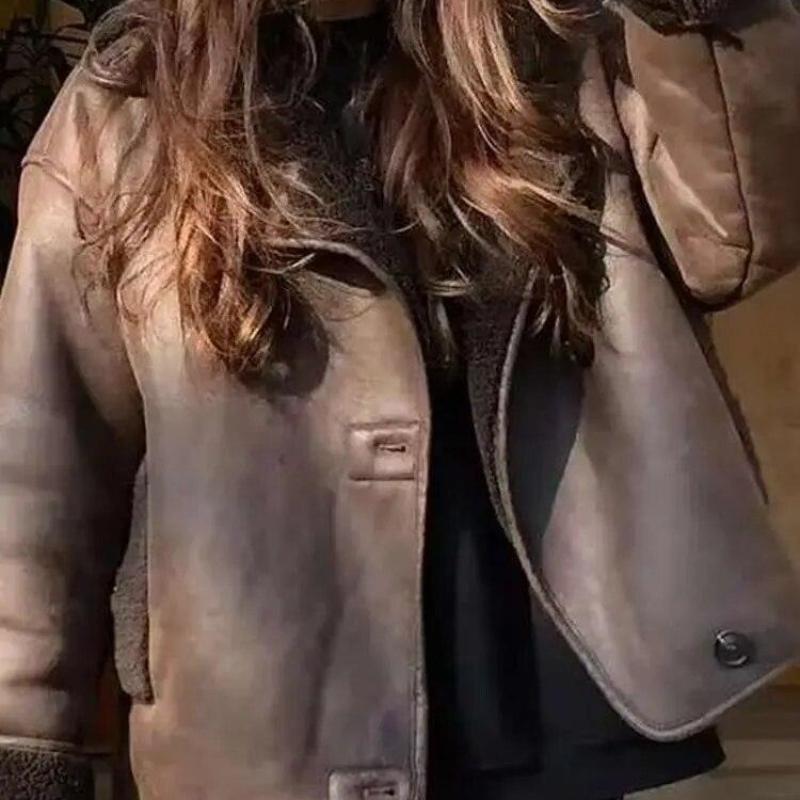 Женская новая осенне-зимняя свободная меховая цельная теплая хлопковая куртка