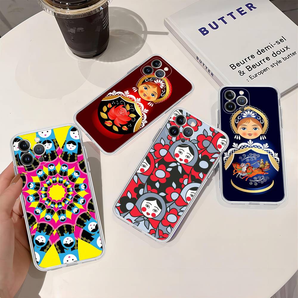 Russian Dolls Matryoshka Cute Case For Iphone 17 16 15 Pro Max 11 12 13 14 Pro Plus Phone Cover