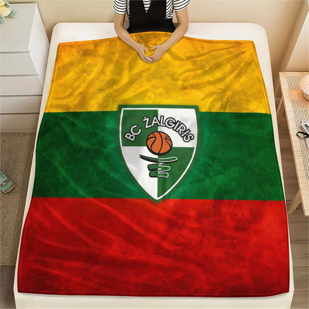 BC Žalgiris Print Flannel Blanket, High quality Comfortable for All Seasons, Home Decor, Warmth and Comfort