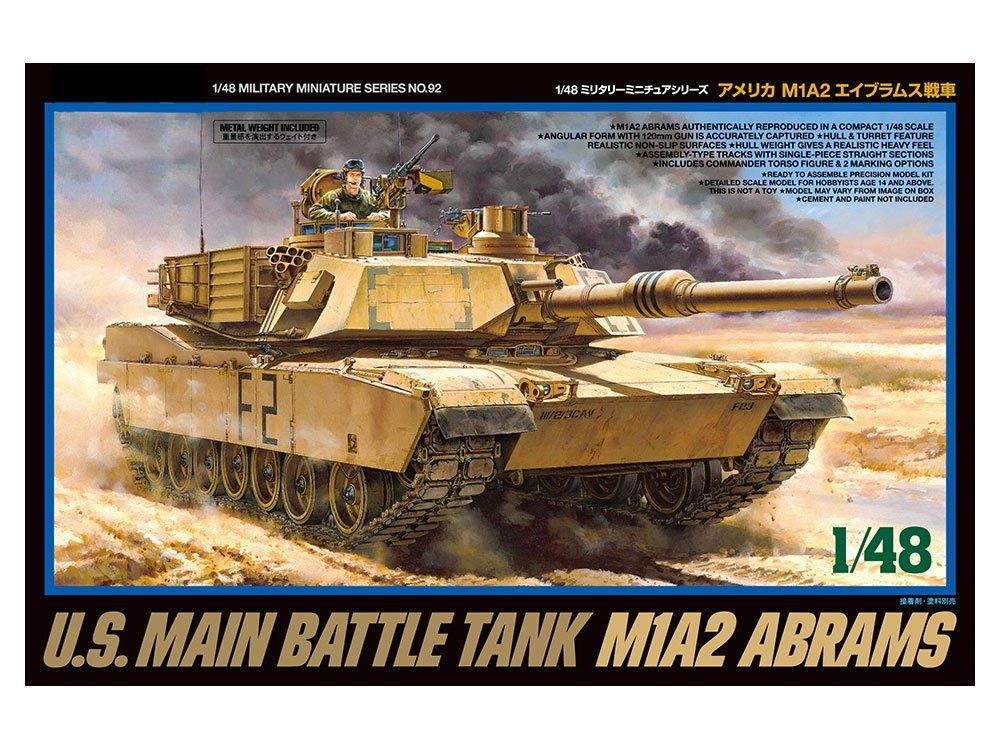 Tamiya Military Miniature Series US Army M1A2 Abrams Tank Plastic Model 32592 1/48 No.92