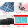 12 Stitches Mini Electric Sewing Double Needle Machine 110-220V Adjustable Desktop Household LED Light Foot Pedal Home Learners Beginners