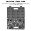 Набор метчиков и плашек 40 шт. Метрические размеры Метчик Ручной инструмент для нарезания резьбы М3 М12 с кейсом для хранения