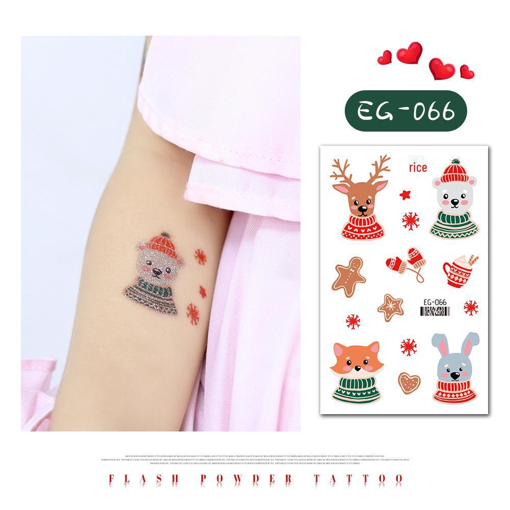 «Ruikalong водонепроницаемые рождественские снежинки мультяшные блестящие татуировки наклейки для детей»