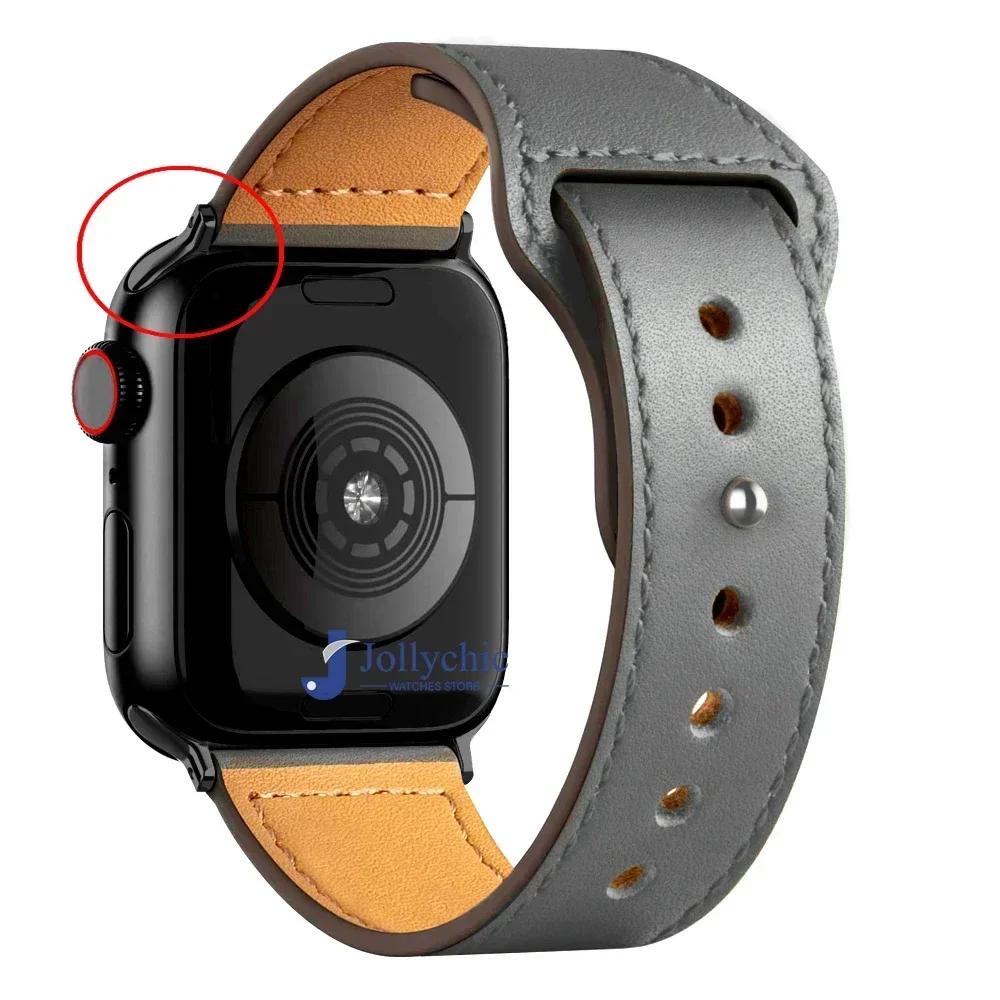 Ремешок из кожи для часов Apple Watch Band 44 мм 45 мм 41 мм 40 мм 42 мм 38 мм 49 мм 45 мм браслет Correa IWatch Series 8 Ultra 3 6 SE 7 ремешок