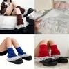 Зимние гетры в стиле Лолиты с кружевной отделкой для девочек и женщин