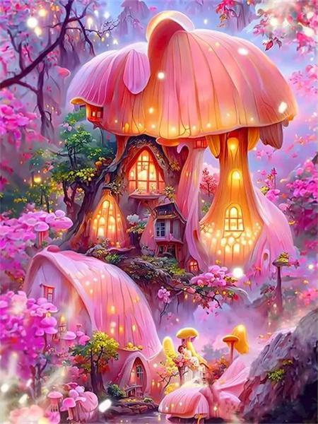 Набор для алмазной живописи «Цветочная фантазия» Полный квадратный круглый вышитый мозаичный дом Пейзаж Домашний декор