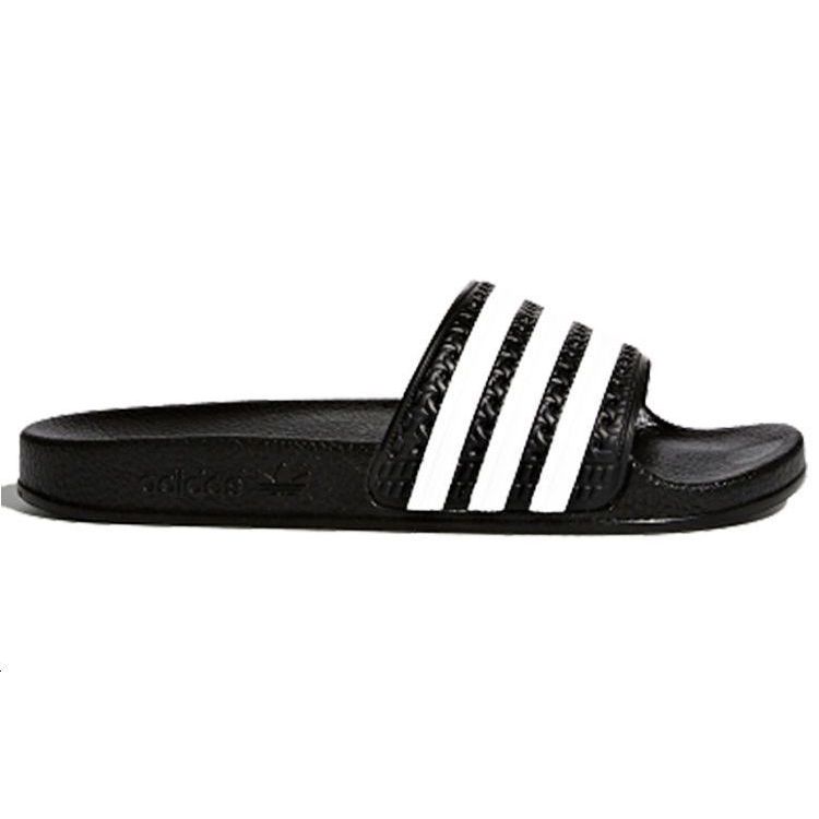adidas Adilette Slide J черные белые детские кроссовки Core-Black Cloud-White BA7130