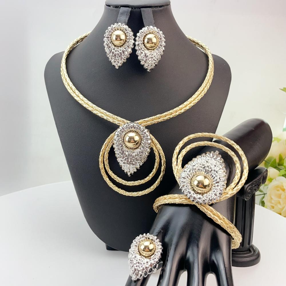 OR29606 Latest Fashion Jewelry Brazilian Jewelry Sets Brass Necklace for Woman