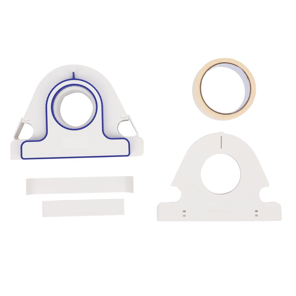 Masking Tape Applicator and 25mm Wide White Sticker Roll Covering Paint Tape Dispenser Cutter for Trim Window Door Frame