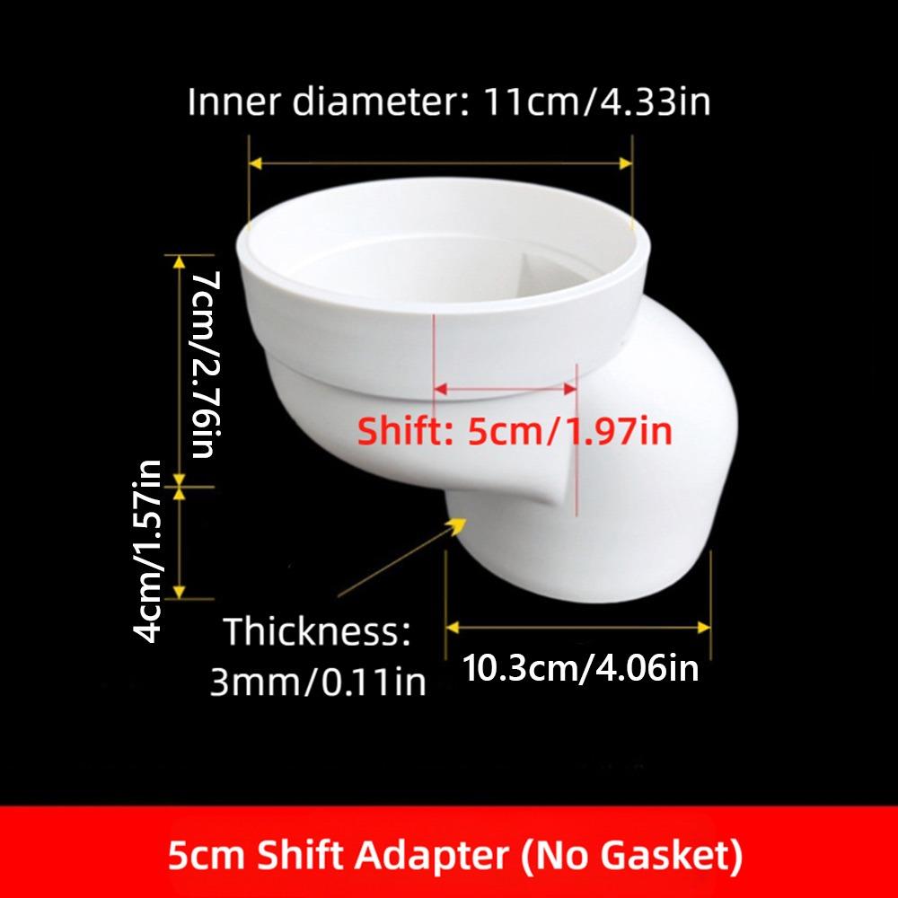 PVC Plastic Toilet Shifter Pipe 110mm Offset Flange Adapter  Toilet Installation