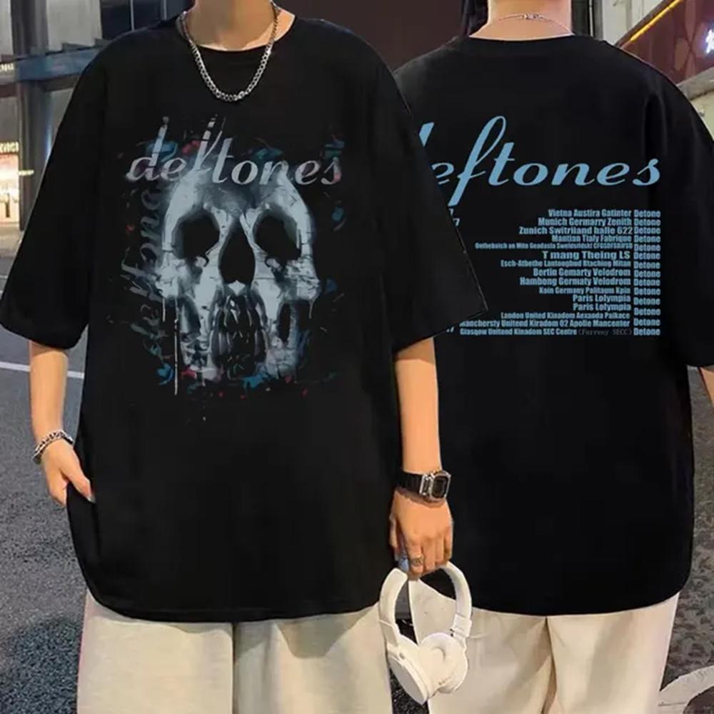 Deftones Девочка Глаза Мультяшные Футболки 90-х Винтажная Мода Короткий Рукав Черные Топы Лето Японские Стиль Круглый Вырез Футболки 72515