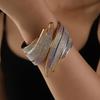 Open Cuff Shiny Hand Jewelry Fashionable Metal Cuff Bangles Angel Wings Cuff Bracelet  Girls