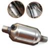 Универсальный 2'' 2,25'' 2,5'' 3'' с металлическим носителем каталитический нейтрализатор сотовый 200 ячеек выхлопной фильтр круглый стальной EURO 1