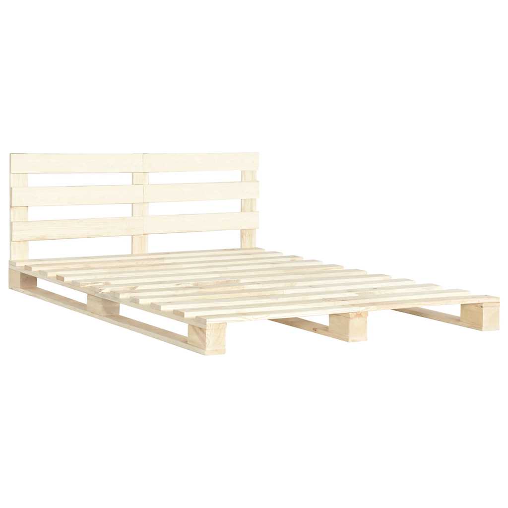 Solid Wood Pallet Bed Frame Pine 200*200 cm