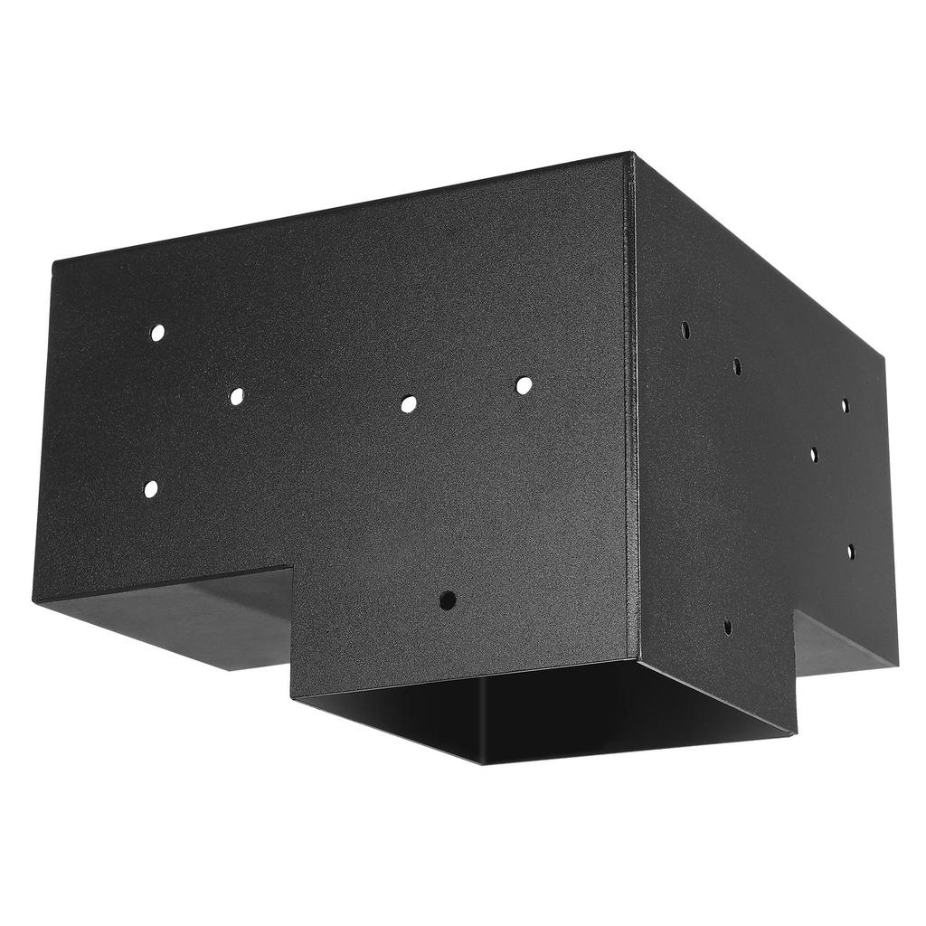 VEVOR Pergola Bracket Kit, 6x6 Inch (Inner Size 142 x 142 mm), 4 Pcs 3-Way Heavy Duty Corner Bracket Woodworks DIY Post Base Kit