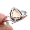 Natural Citrine Gemstone Handmade 925 Solid Sterling Silver Ring Size 7 y7P84