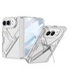 For iPhone Duo Case Hinge Full Coverage Kickstand Luxury Cover with Screen Protector for iPhone Duo