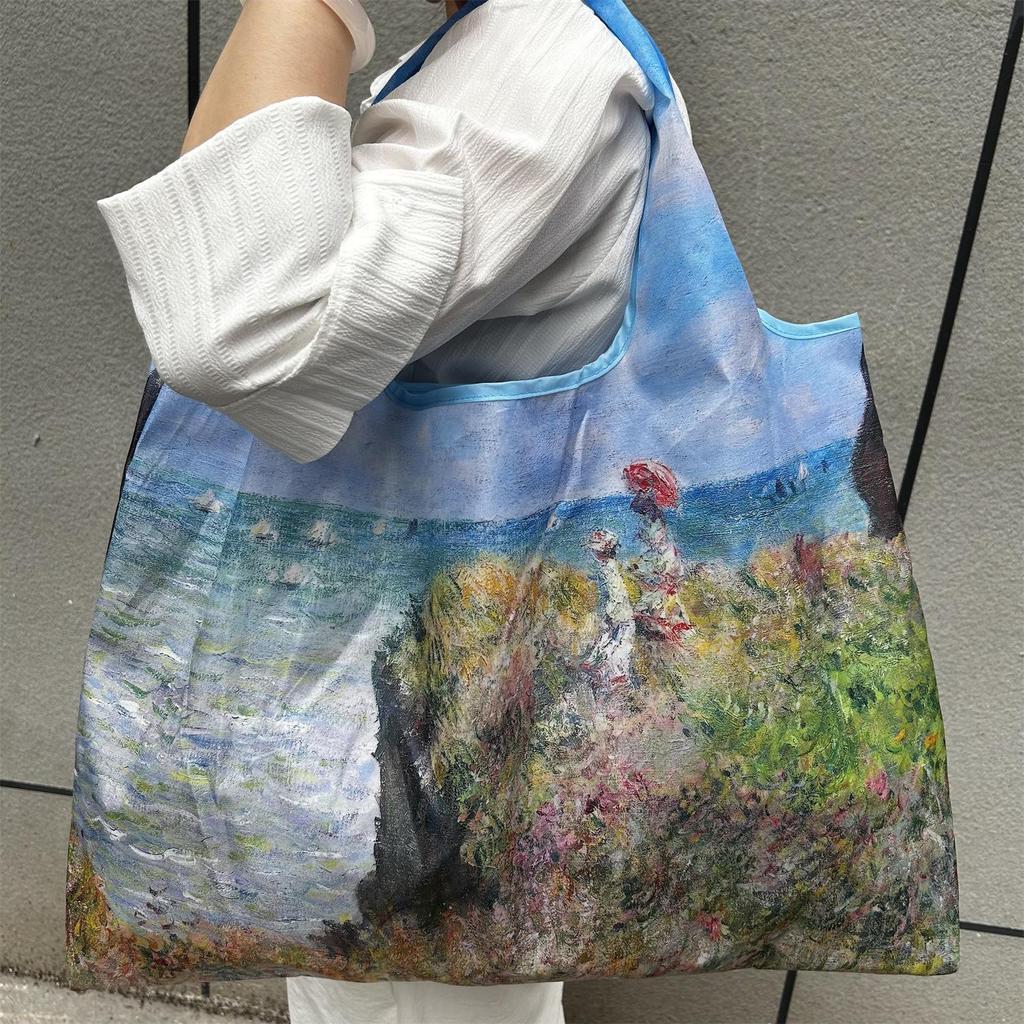 Eco-Friendly Foldable Large Capacity Shoulder Shopping Bag for Women