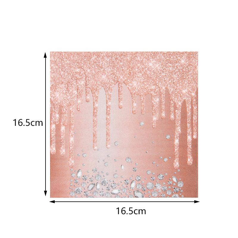 Pink Rose Gold Tablecloths for Rose Gold Birthday party Decorations Adult Girl Table Covers Plates Cups Wedding Parties Supplies