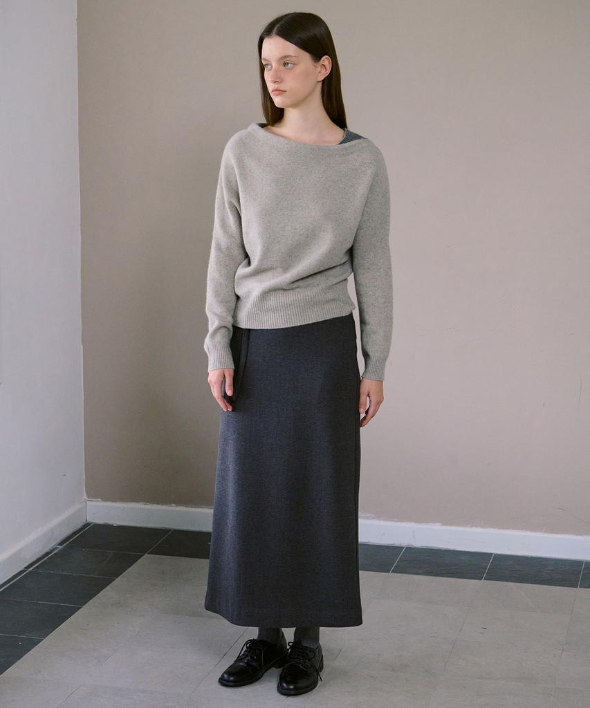 AHWE Cashmere Wool Blend Drop Shoulder Knit_Oatmeal