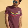 Mens VENEZUELA T-Shirt Retro Strip Copa America Football Tee 2024 Venezuelan