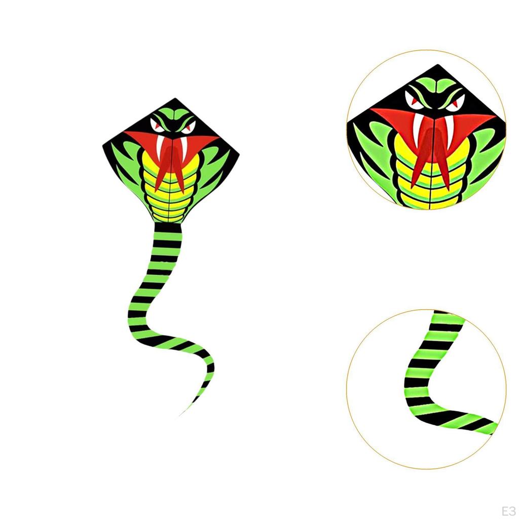 Кайт в форме змеи, очень большой, для активного отдыха, легко управляемый, летающая игрушка, одностропный, для детей во дворе