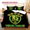 Custom Name ADO Den Haag2 Pattern Bedding Quilt Set  Home Decoration  Gift (1 * duvet cover + 2 * pillowcase  without core)