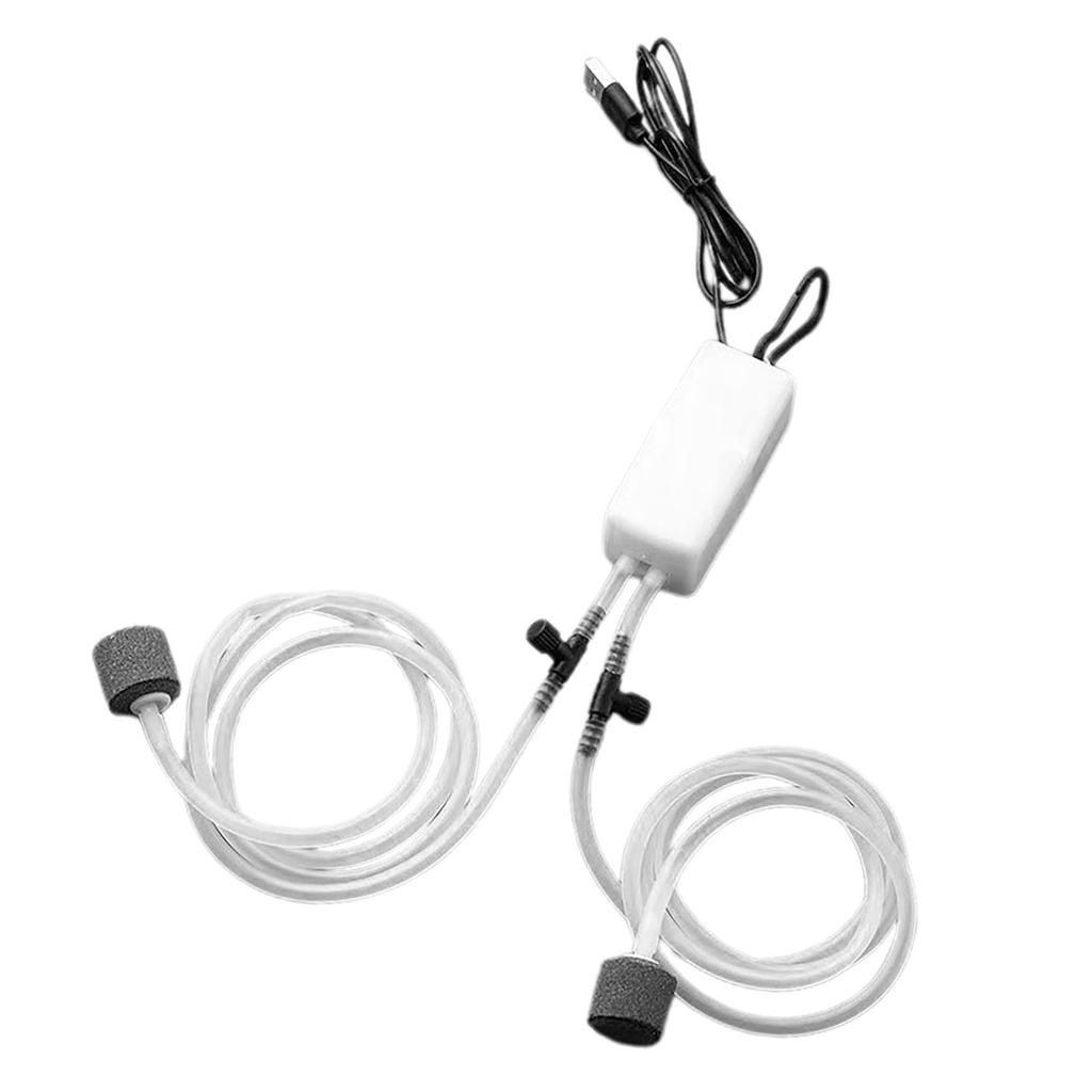 USB Рыбная Кислородный Насос Портативный Бесшумный Двойной Выход Кислород для Рыбалки Насос для Домашнего Аквариума