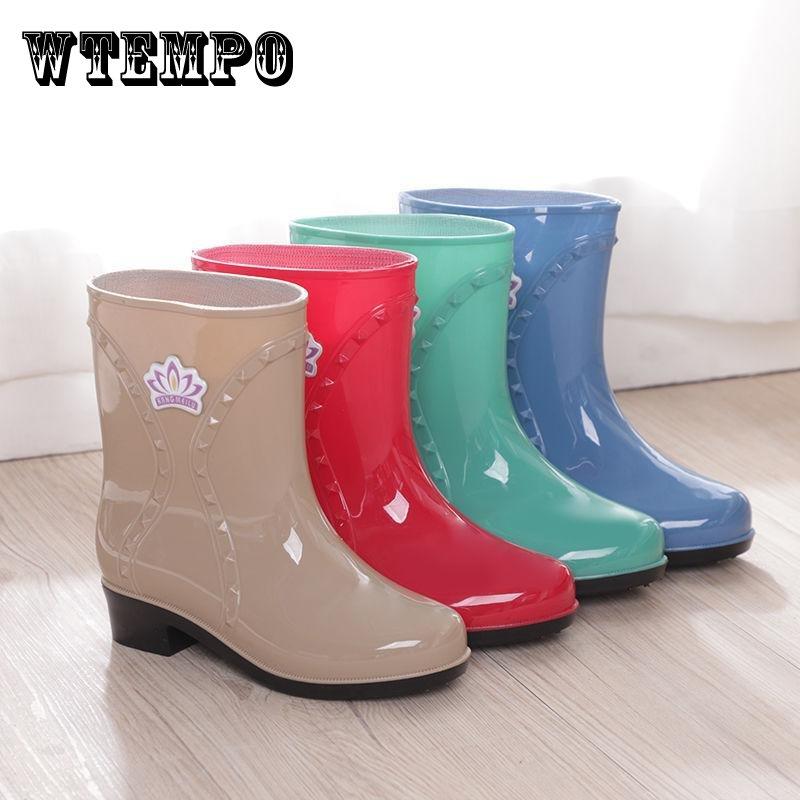 Непромокаемые сапоги, женская непромокаемая обувь, модные нескользящие непромокаемые сапоги для взрослых, резиновая обувь для мытья автомобиля на кухне