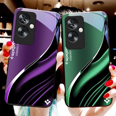 Глубокий синий чехол для телефона Oppo A79 5G 58 78 74 60 4G Reno 11F Realme GT 6 11 Note 50 10 C55 X2 Закаленное стекло Черный чехол для телефона