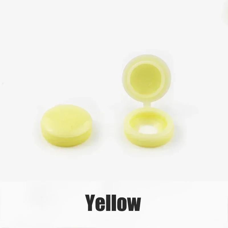 10/100Pcs Hinged Plastic Screw Cap Cover Nut Fold Snap Protective Cap Button Screw Wood Furniture Decorative Nuts Bolts Hardware