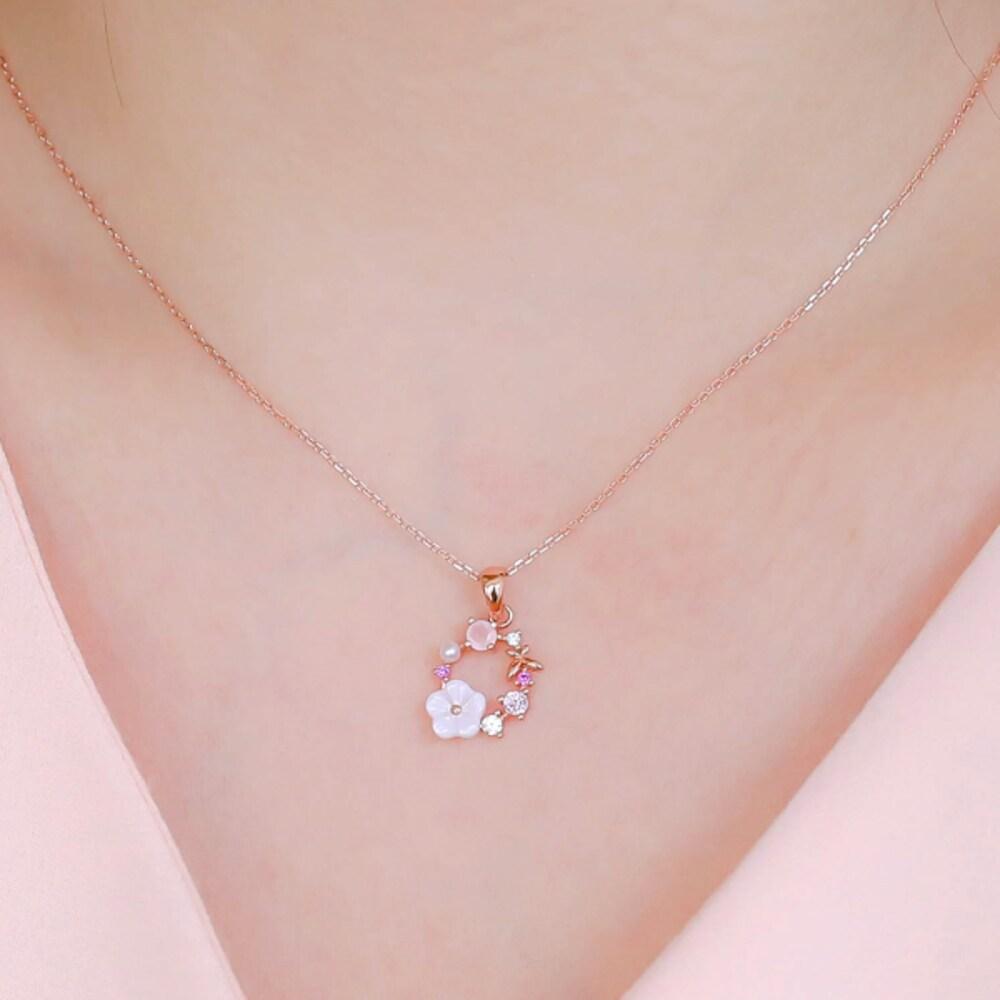 [Handmade+][Shine] Harley 925 Silver Necklace Rose Gold