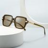 New European And American Style Men'S Aviator Glasses Retro Double Bridge Square Frame Sunglasses Ready Stock 62014