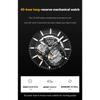 AILANG Men Automatic Mechanical Wristwatch Hollow Skeleton Dial Stainless Steel Band Business Sport Male Watch