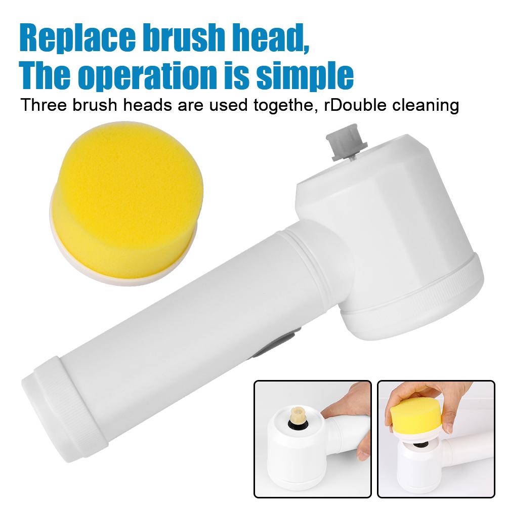 Щетка для мытья ванной комнаты, щетка для чистки ванны, 5-в-1, кухонный инструмент для чистки, многоцелевая электрическая щетка USB-типа, ручная