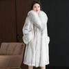 Autumn and Winter Big Fur Collar Imitation Fox Fur Coat Long Imitation Mink Coat Women's High-end Wool Cotton-padded Coat