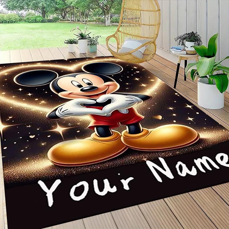 Custom Name Princesses Together Carpet Rug Customizable Soft Washable Anti-Slip Home Living Room Sofa Mats Personalized Rug. 090991