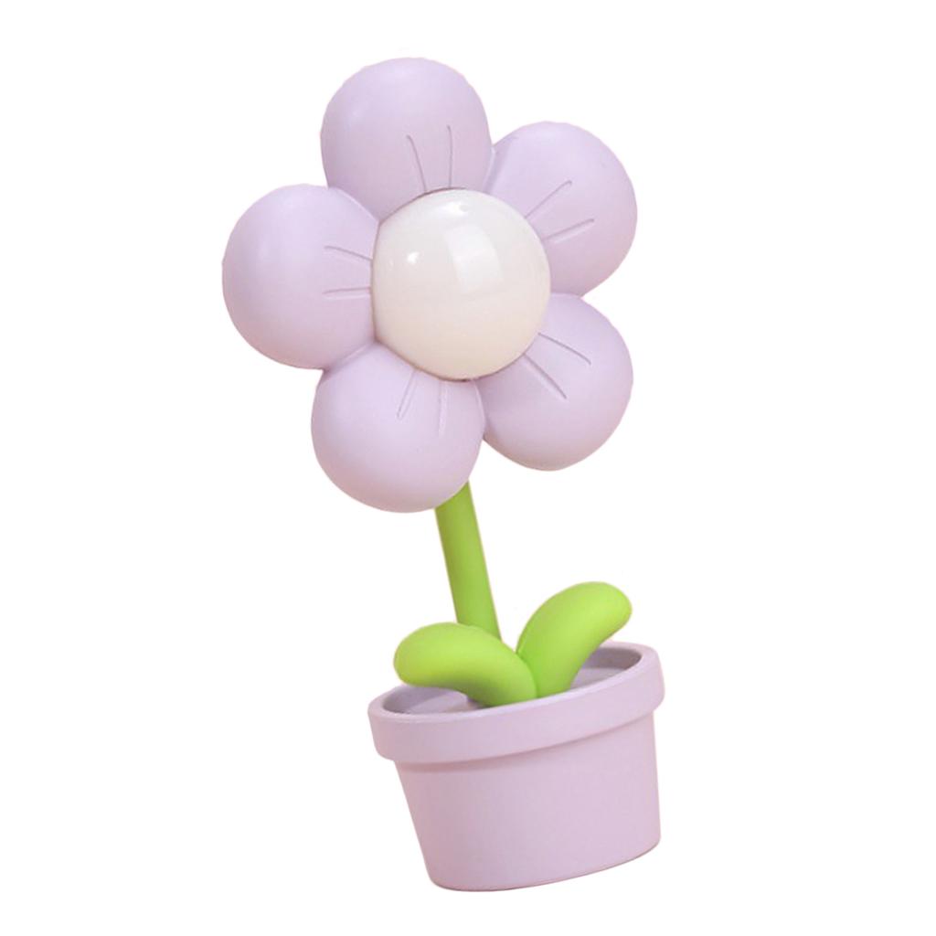 Flower Night Light for Kids Soft Light 360 Degree Bending Battery Powered Bedside Lamps for Living