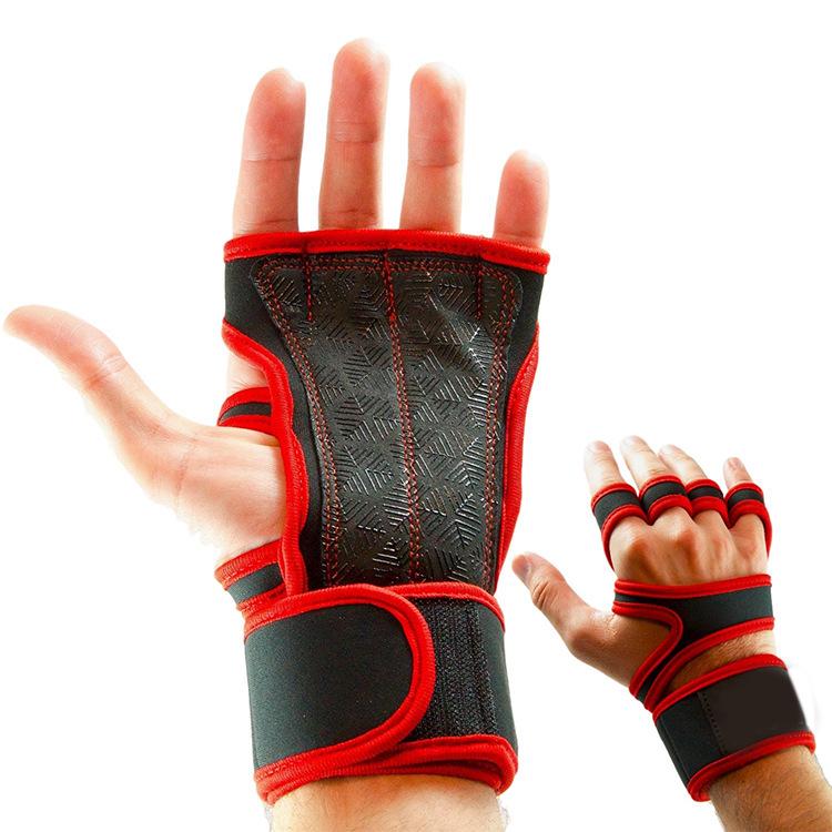 Sports Gloves Fitness Gym Weight Lifting Breathable Non-Slip Polyester Palm Protection Unisex