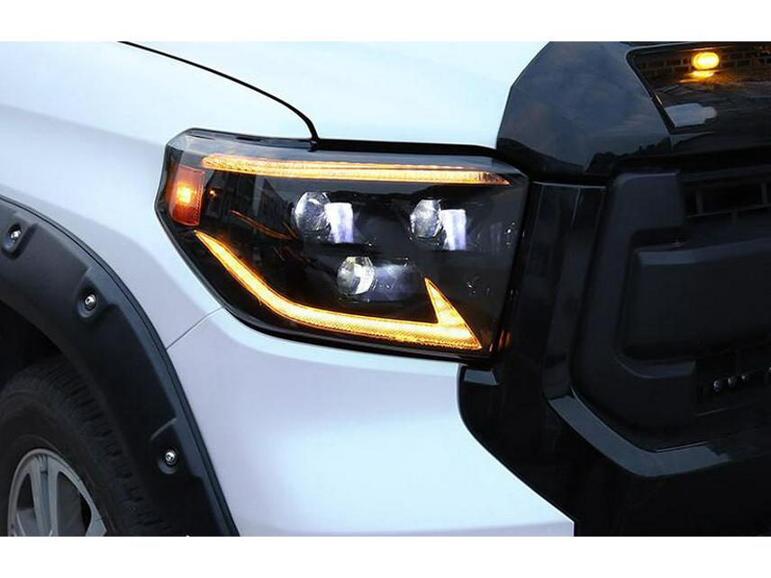Светодиодная фара высокой яркости с красным глазом для Toyota Tundra 2014-2021