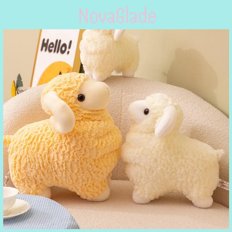 Fluffy Sheep Plush Collectible Animal Toy For Kids Bedroom Decor