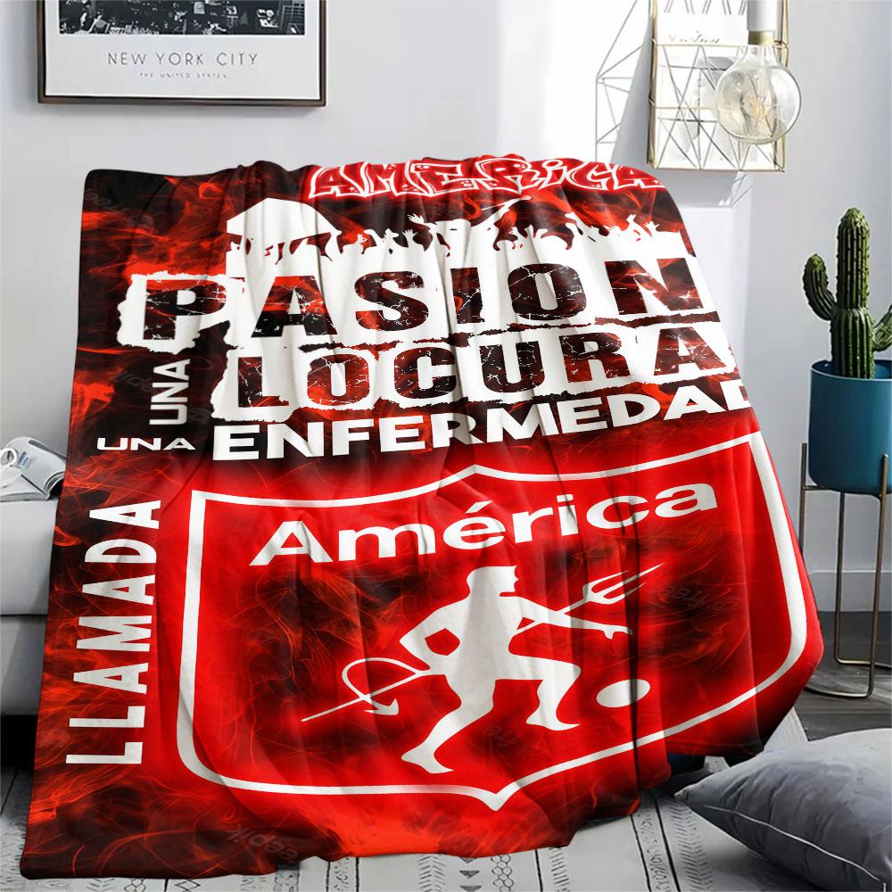 1PC America de Cali Patterned Flannel Blanket Suitable For All Seasons for Home Decor Warmth and Comfort Gifts Holiday Present