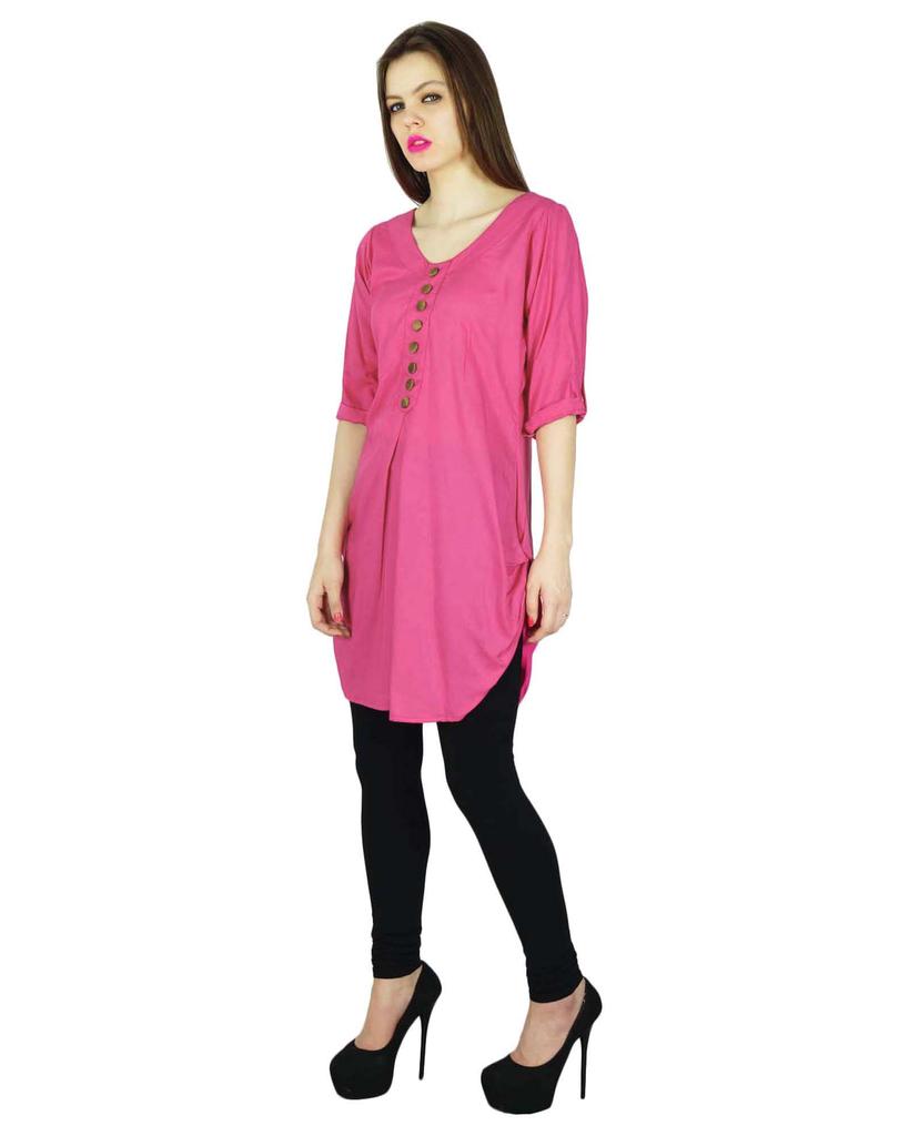 Phagun Rayon Kurti Designer Bollywood Kurta Women Casual Top Tunic Dress
