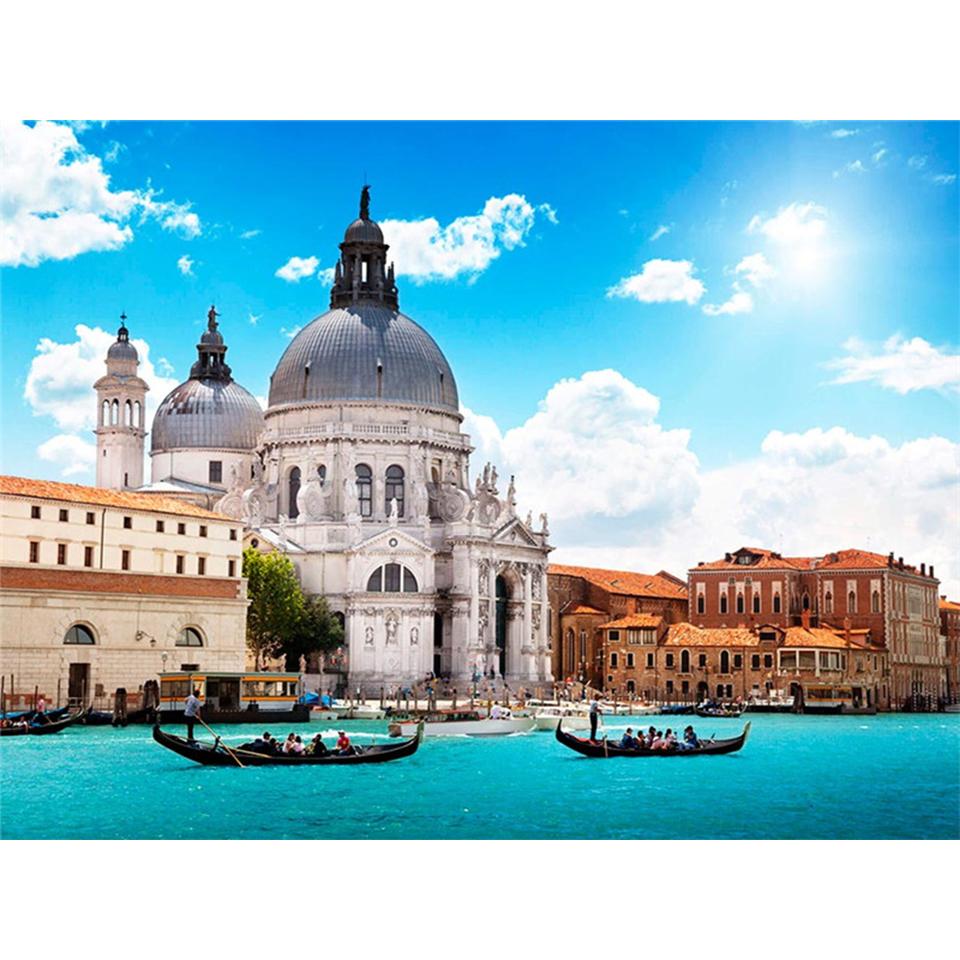 5D DIY алмазная живопись пейзаж замок полный круглый горный хрусталь вышивка крестиком комплект мозаика картина украшение дома подарок