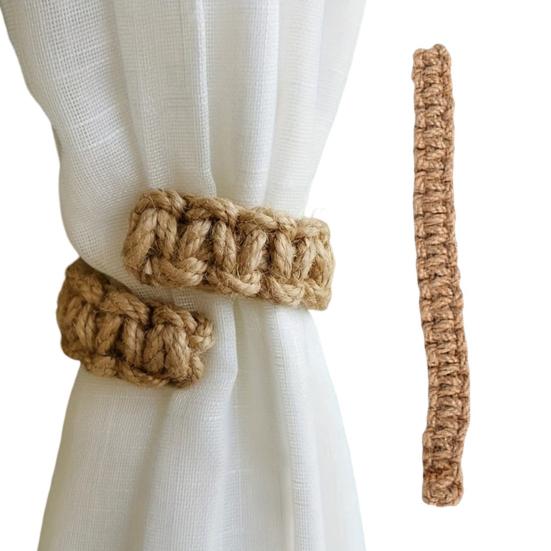 Плетеный джутовый держатель для штор, веревочные подхваты для штор, классические декоративные держатели для штор