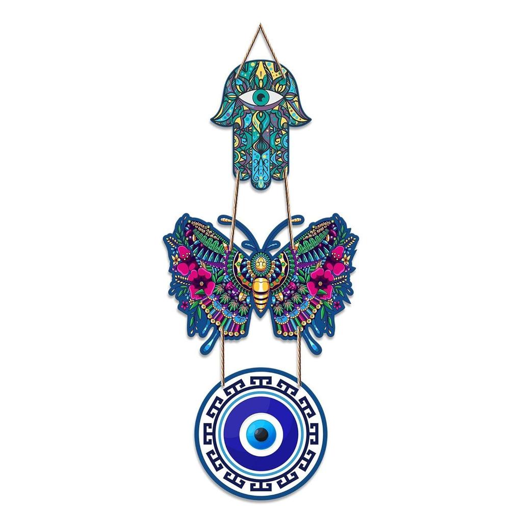 Beautiful Butterfly Wooden Wall Hanging Luck Prosperity for Home Decor | Decoration Livingroom | Modern Artworks Items | Door Decorative