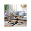 Table basse ronde - MUVOE - Lot de 2 - Chêne - Design moderne